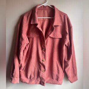 Women’s Pink Shacket Button Detail Size XL